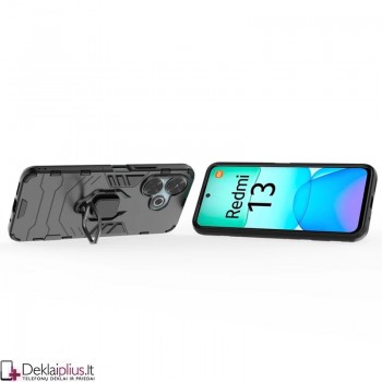 Sustiprintas dėklas 4in1 - juodas (Xiaomi Redmi 13/Redmi Note 13R/Poco M6 4G)